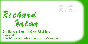 richard halma business card